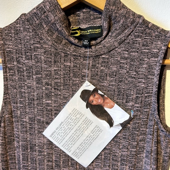 NWT Serena Williams Midi Dress Size XS Stretchy high neck sleeveless shapely - Picture 3 of 8